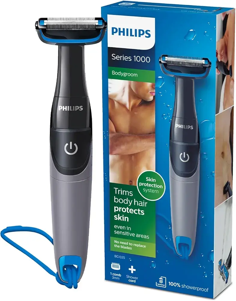 isit the PHILIPS Store 4.0 4.0 out of 5 stars (44,596) Philips Showerproof Body & Balls Trimmer for Men Private Parts | Bi-directional Trimming| Skin Safe Intimate Grooming | Skin Protection System | 2yrs Warranty | India's #1 Men's Trimmer* | BG1025