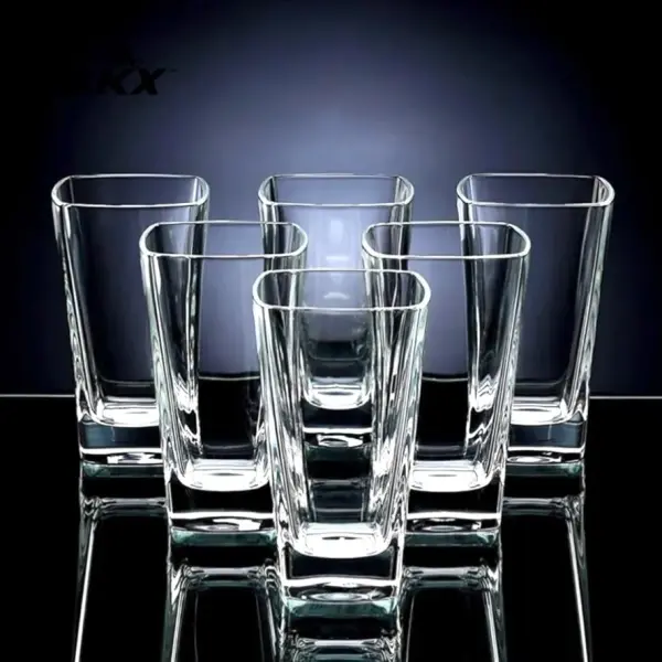 AKX Stylish Unbreakable Plastic Water, Juice, & Drinking Glass Set (Pack of 6, 300ml, Transparent) – Ideal for Water, Beer, Milk, Soda, and More