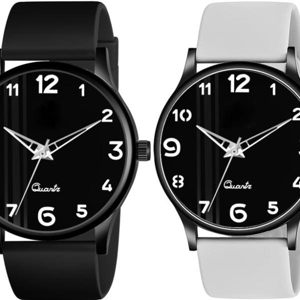 just like Comb watch,boy watch, men watch, wrist watch, black watch Analog Watch  - For Men Set Of 2 Rubbers Strap Analog Wrist watches For Boy And Men