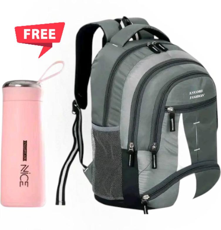 Ziyones Medium 30 L Laptop Backpack School Bag Travel Bag Backpack Kids Bag For School College & Office (Grey)