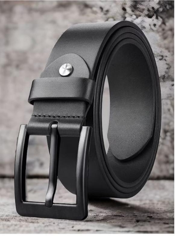 KAEZRI Men Evening, Party, Formal, Casual Black Genuine Leather Belt