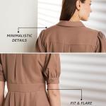 Symbol Premium Women's Fit & Flare Wrap Dress (Midi Length | Stylish | Desk-to-Dinner) (Available in Plus Sizes)