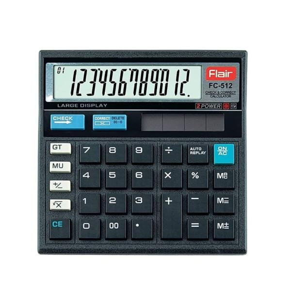 Flair Fc-512 M Calculator - Black : 1Unit