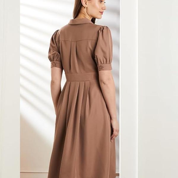 Symbol Premium Women's Fit & Flare Wrap Dress (Midi Length | Stylish | Desk-to-Dinner) (Available in Plus Sizes)