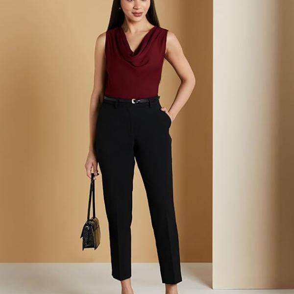 Symbol Premium Women's Cowl Neck Top (Regular Fit | Stylish | Desk-to-Dinner) (Available in Plus Sizes)