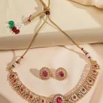 Shining Diva Fashion Latest Stylish Design Fancy Traditional Necklace Jewellery Set for Women (16637s)