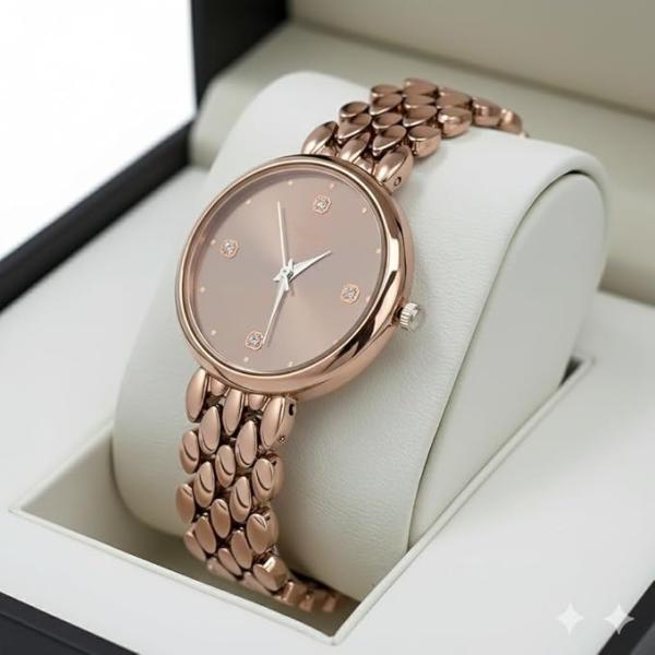 styledose Women’s Diamond Studded Watch | Premium Metal Bracelet Strap | Analog Quartz Movemnet Ladies Wrist Watch | Watch for Women & Girls | Wrist Watches for Women's & Girls&Ladies