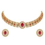 Shining Diva Fashion Latest Stylish Design Fancy Traditional Necklace Jewellery Set for Women (16637s)