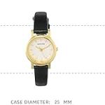 Sonata Quartz Analog White Dial Leather Strap Watch for Women-NS8976YL02W/NT8976YL02W