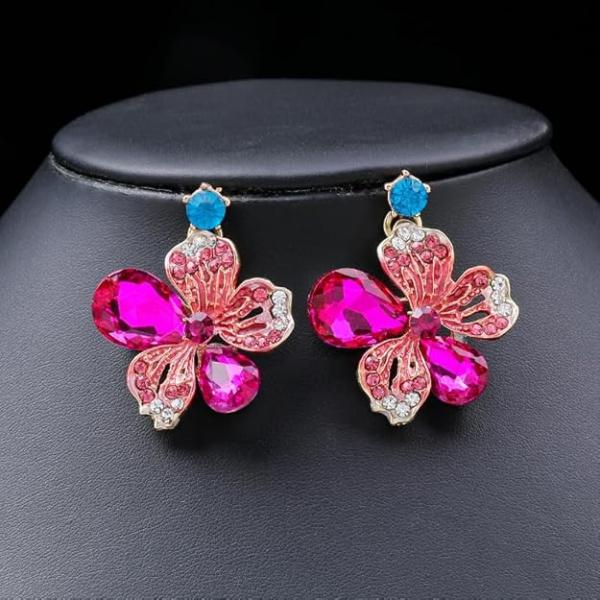Shining Diva Fashion Necklace Jewellery Set for Women Latest Stylish Design Fancy Crystal