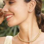 Rubans Necklace Set Gold Plated Traditional Stylish Jewellery Gift for Women & Girls