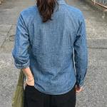 Women's Classic Denim Shirt - Long Sleeve Button Down Jean Shirt, Relaxed Fit Light Wash Cotton Chambray Blouse, Casual Western Style Oversized Shacket for Layering, Soft Lightweight Top Blue