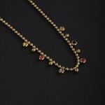 PALMONAS 18k Gold Plated Jewel Cascade Beaded Necklace for Women - Jewellery Gift for Girls & Women | Waterproof & Anti-Tarnish Necklace, Stylish & Trendy Necklaces for Ladies