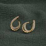 PALMONAS Almond Stones Stud Earring for Women - Gift for Girls & Women | Waterproof & Anti-Tarnish Earrings