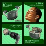 Boat Airdopes 219, 4Mics ENx, 40H Battery, Best in Segment for Calling, Stream Ad Free Music via App Support, Bluetooth Earbuds, TWS Ear Buds Wireless Earphones with mic (Forest Sage)