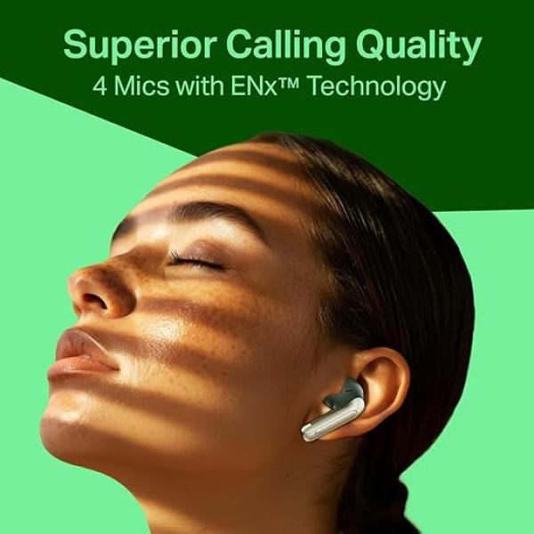 Boat Airdopes 219, 4Mics ENx, 40H Battery, Best in Segment for Calling, Stream Ad Free Music via App Support, Bluetooth Earbuds, TWS Ear Buds Wireless Earphones with mic (Forest Sage)