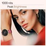 Boat Chrome Iris Fashion Smart Watch for Women - Elegant Ultra-Sleek Dial, Light-Weight Metal Body, 1.32" AMOLED Display, 1000 Nits, AOD, Female Wellness Tracking Watch for Woman (Velvet Wine)