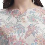 Women’s Linen–Cotton Kurta & Dupatta Set | Beige Base with Multicolour Floral Print | Ultra-Soft, Lightweight & Everyday Comfort | S to 2XL | Top and Dupatta Only
