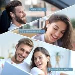 Reny Enterprise Wireless Earbuds Bluetooth 5.1 TWS Earphones Full Touch Control Headphones Built-in Microphone Immersive Sound Quality Ensure Fast Stable & Connection Smart (Black)