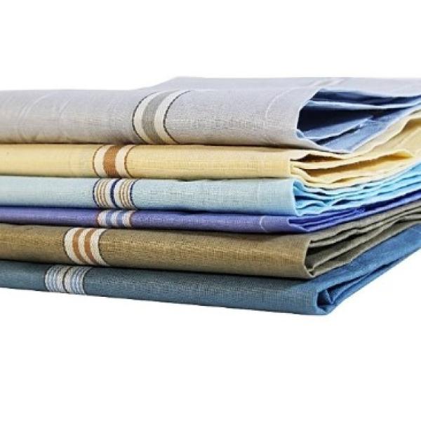 No Fuss Gent's Hanky - Multicolour : 6 Pieces