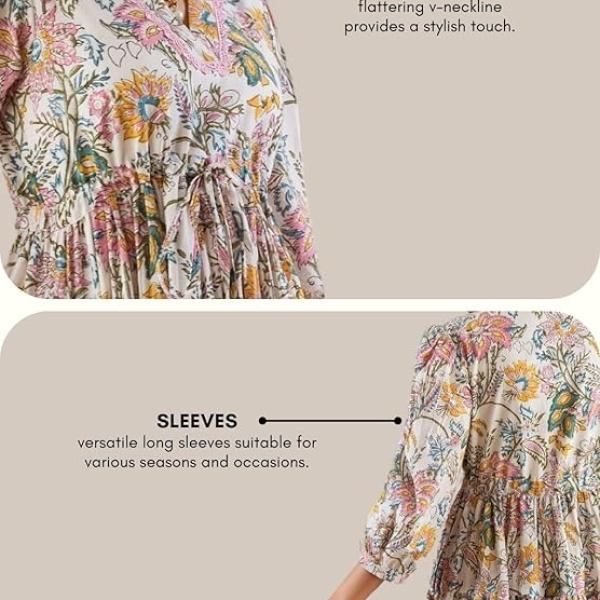 GRECIILOOKS Stylish Women Derss | One Piece Long Sleeve Maxi Dresses for Women Multicolour