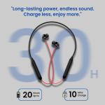One.Plus Compatible Bluetooth Wireless Neckband Earphones with Mic | Hybrid ANC 45dB, Heavy Bass, ENC Calling, Fast Charging, 28 Hours Playback | Compatible with OnePlus 12, 12R, Nord Series
