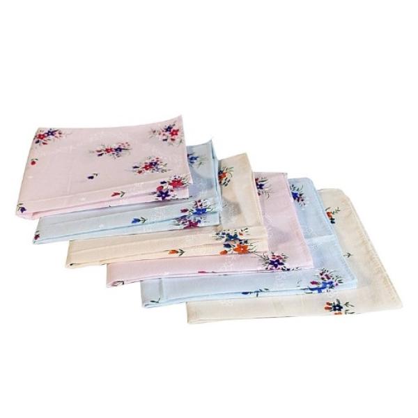 No Fuss Women's Hanky - Multicolor : 6  Pieces