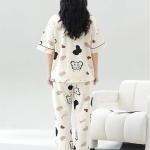 Louis Luxe Womens Korean Night Dress || Full Pyjama Set ||Korean Nightsuit || Women Nightwear ||Round Neck Full Sleeve Nightsuit || Loungewear || Everyday Nightdress (ND-10)