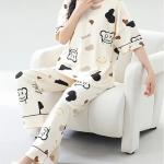 Louis Luxe Womens Korean Night Dress || Full Pyjama Set ||Korean Nightsuit || Women Nightwear ||Round Neck Full Sleeve Nightsuit || Loungewear || Everyday Nightdress (ND-10)