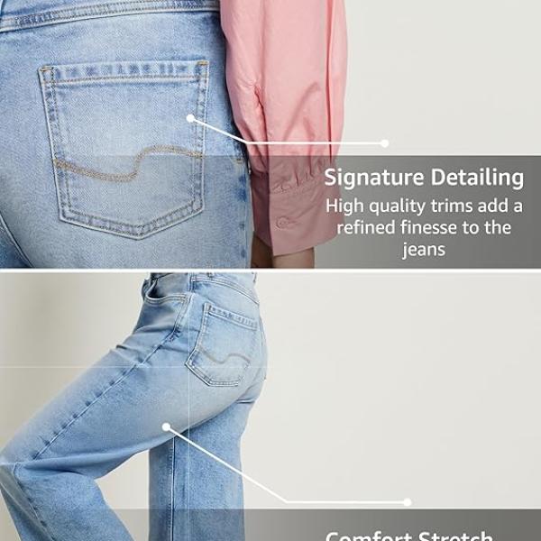 Symbol Premium Women's Baggy Wide Leg Jeans (High Waist | Ankle Length) (Available in Plus Sizes)