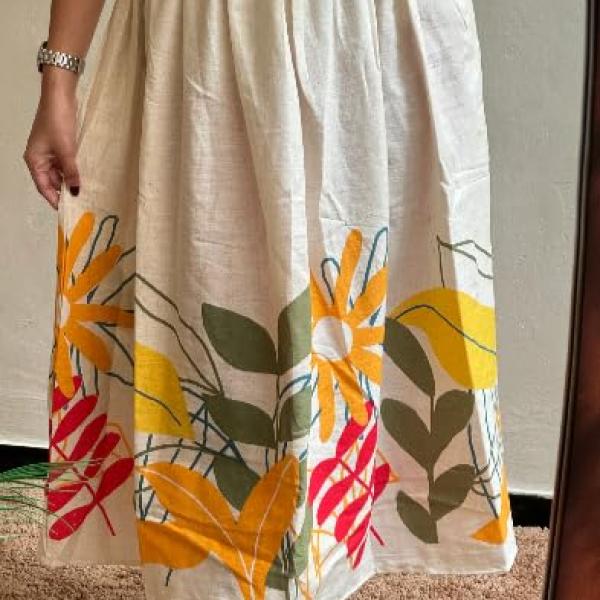 ROYALICA Women's Pure Cotton Maxi Midi Dress Western Dress for Women Elegant Floral Printed Long Dresses | Soft & Breathable Fabric | Casual Trending Dress for Women