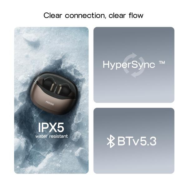 Noise Newly Launched Buds VS601 in Ear Truly Wireless Earbuds with 50H of Playtime, Transparent Case Lid, Quad Mic ENC, Dual Device Pairing, 10Mm Driver, BT V5.3 (Copper Brown)