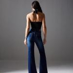 Miss Chase Women's Wide-Leg High-Rise Regular-Length Stretchable Shaping Denim Jeans