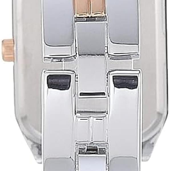 Anne Klein Women Japanese Quartz Dress Watch with Metal Strap, Silver, 14 (Model: AK/3775SVRT)