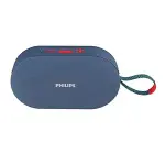 PHILIPS Audio TAS1400BL Wireless Bluetooth Speaker with Deep Bass, Passive Radiator, 12W Sound Output, 1200mAh Rechargable Battery, RGB Light Modes, 10H Playtime, Supports TF/USB/BT Modes (Blue)