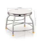 Priya stainless steel round stool-9 Inches:1 unit
