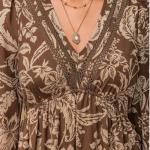 Dress for Women ||Bohemian Brown Print Casual Comfortable Women's Long Sleeve Maxi Dress|| Popular Autumn Apparel Fashion (D-03-05)