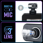ZEBRONICS Zeb-Crystal Clear VGA  Webcam 480p, with Microphone, Night vision, USB Connectivity (Black)