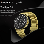 Fire-Boltt Ninja Talk 35.3mm (1.39) Round Bluetooth Calling Metal Body,120 Sports Modes Smartwatch (Gold Chain Strap, 1.39)