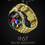 Fire-Boltt Ninja Talk 35.3mm (1.39) Round Bluetooth Calling Metal Body,120 Sports Modes Smartwatch (Gold Chain Strap, 1.39)