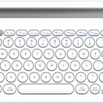 Portronics Bubble Dock Bluetooth, Wireless Handheld Laptop Keyboard Compatible with Desktop, Laptop, Mac with Tablet/Smartphone holder 12 inch wide & On/Off switch,Compact Tenkeyless (White)