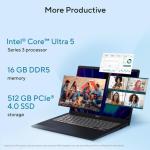 ASUS Vivobook 14 OLED (2026) AI PC with Office 2024 + M365 Basic*, Copilot+ PC Intel Core Ultra 5 (Series 3) 325 - (16 GB/512 GB SSD/Windows 11 Home) X1407AA-LY027WS Thin and Light Laptop (14 inch, Quiet Blue, 1.46 kg, With MS Office)