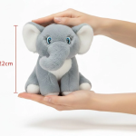 SHREEJI GIFT Adorable & Ultra-Soft Elephant Plush Toy - The Perfect Cuddly Companion  - 25 cm (Grey)