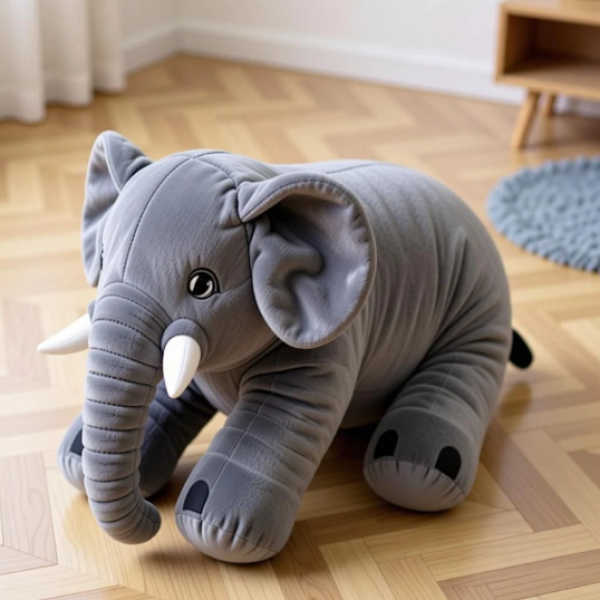 DearJoy Baby Elephant Pillow (Grey)  - 45 cm (Grey)