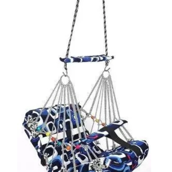 KD CREATION BJIK Cotton Swing Chair 10 Bouncer (Blue)