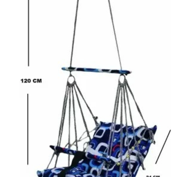 KD CREATION BJIK Cotton Swing Chair 10 Bouncer (Blue)