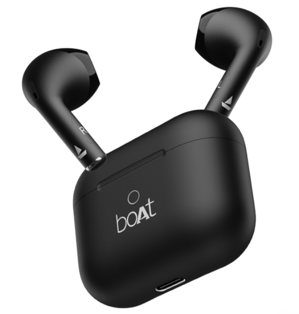 boAt Airdopes Joy in Ear Headphone TWS Earbuds with 35 Hours Playback,13mm Drivers, ENx Tech, ASAP Charge, Beast Mode (Jet Black)