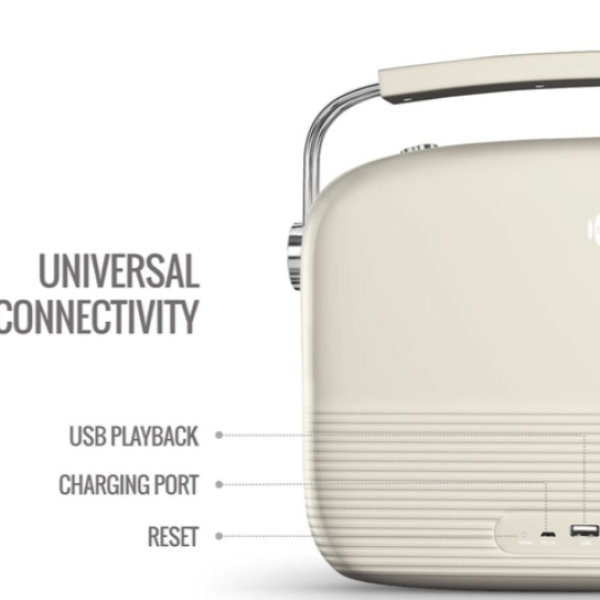 Saregama Carvaan Hindi - Portable Music Player with 5000 Preloaded Songs, FM/BT/AUX (Porcelain White)