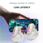 Noise Newly Launched Air Clips 2 Wireless Open Ear Earbuds with Clip Design, AirWave Technology, Up-to 40 H Playtime, Dual Device Pairing, Quad Mic with ENC, 12 mm Driver, BT v5.3 (Frost Black)