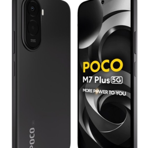 POCO M7 Plus 5G 128 GB, 6 GB RAM, Black, Mobile Phone